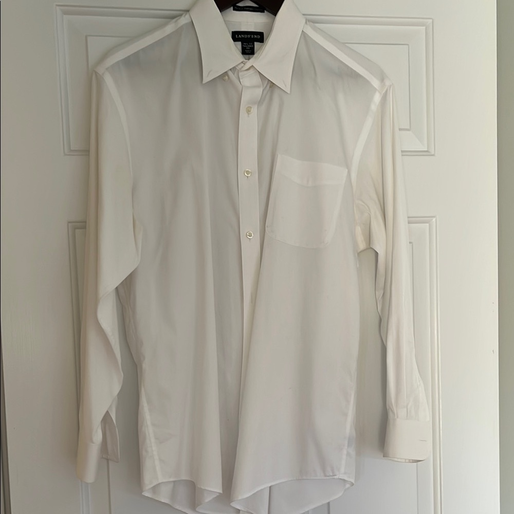 Classic White Men's Dress Shirt